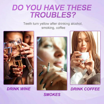 14pcs/box Teeth Bleaching Strip Purple Dental Cleaning Drovia