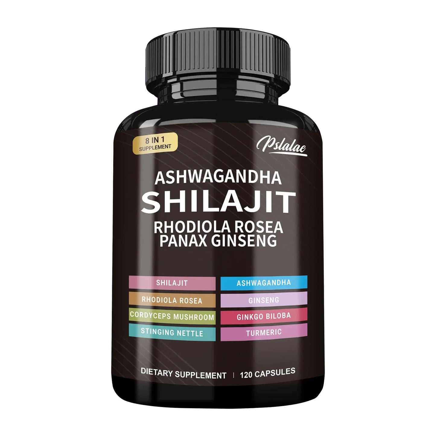 Shilajit, Ashwagandha, Rhodiola Rosea, Panax Ginseng - Boosts Energy and Endurance, Increases Muscle Mass - 120 Capsules Drovia