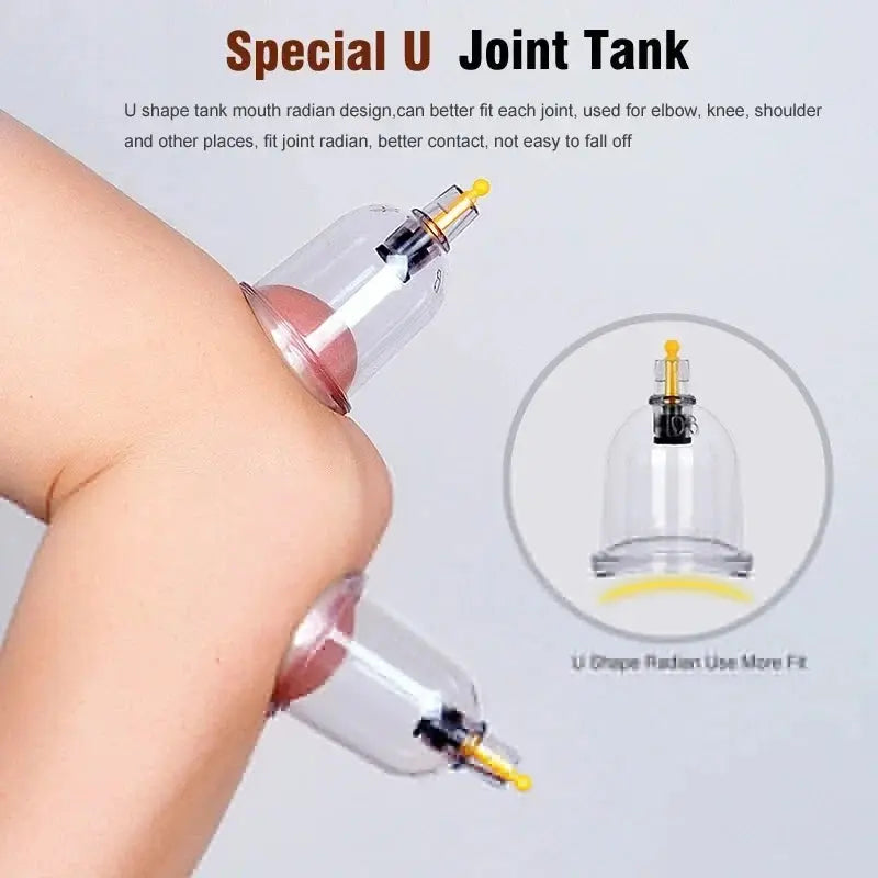 Cupping Therapy Set Chinese Medicine Physiotherapy Vacuum Cupping jars Apparatus Professional Suction Cups Massage With Tube Jar Drovia