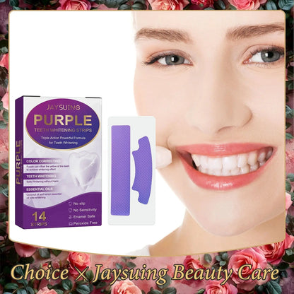 14pcs/box Teeth Bleaching Strip Purple Dental Cleaning Drovia