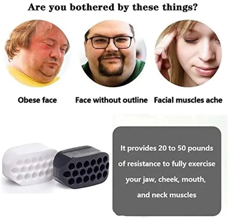Facial Jaw Exerciser Gym Fitness Ball JawLine Muscle Drovia