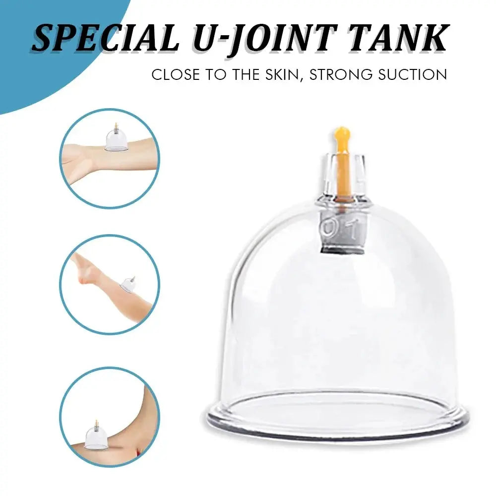 Cupping Therapy Set Chinese Medicine Physiotherapy Vacuum Cupping jars Apparatus Professional Suction Cups Massage With Tube Jar Drovia