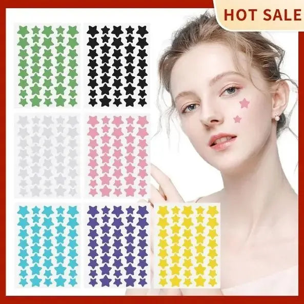 40pcs Pimple Patches Colorful Star-Shaped PE Drovia