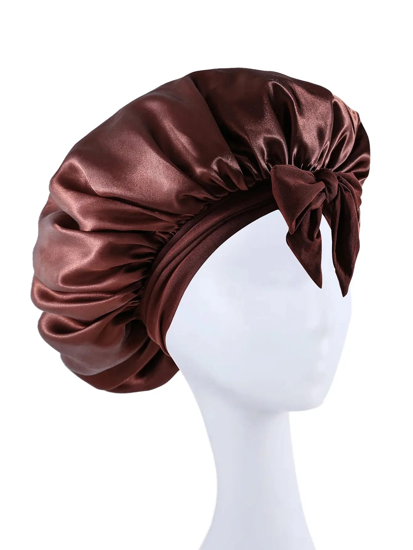 New Silky Bonnet For Sleeping Women Satin Bonnet Hair Bonnet Night Sleep Cap Scarf Wrap For Curly Hair Tie Band For CurlyHat Drovia