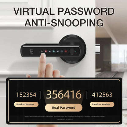 Viladepot Smart Lock Fingerprint Door Lock App Control Passcode Unlock Electronic Touchscreen Keypad - Drovia
