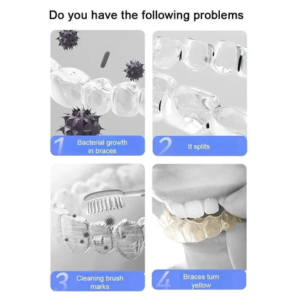 50KHZ Ultrasonic Cleaning Machine USB Rechargeable Multi-Function Invisible Retainer Denture Machine - Drovia