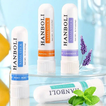 4Pcs Nasal Stick Boosts Focus Enhances Breathing Provides Fresh Sensation Aromatherapy Inhaler Prevent Drowsy Driving Drovia