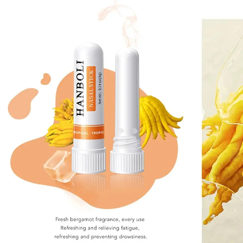 4Pcs Nasal Stick Boosts Focus Enhances Breathing Provides Fresh Sensation Aromatherapy Inhaler Prevent Drowsy Driving Drovia