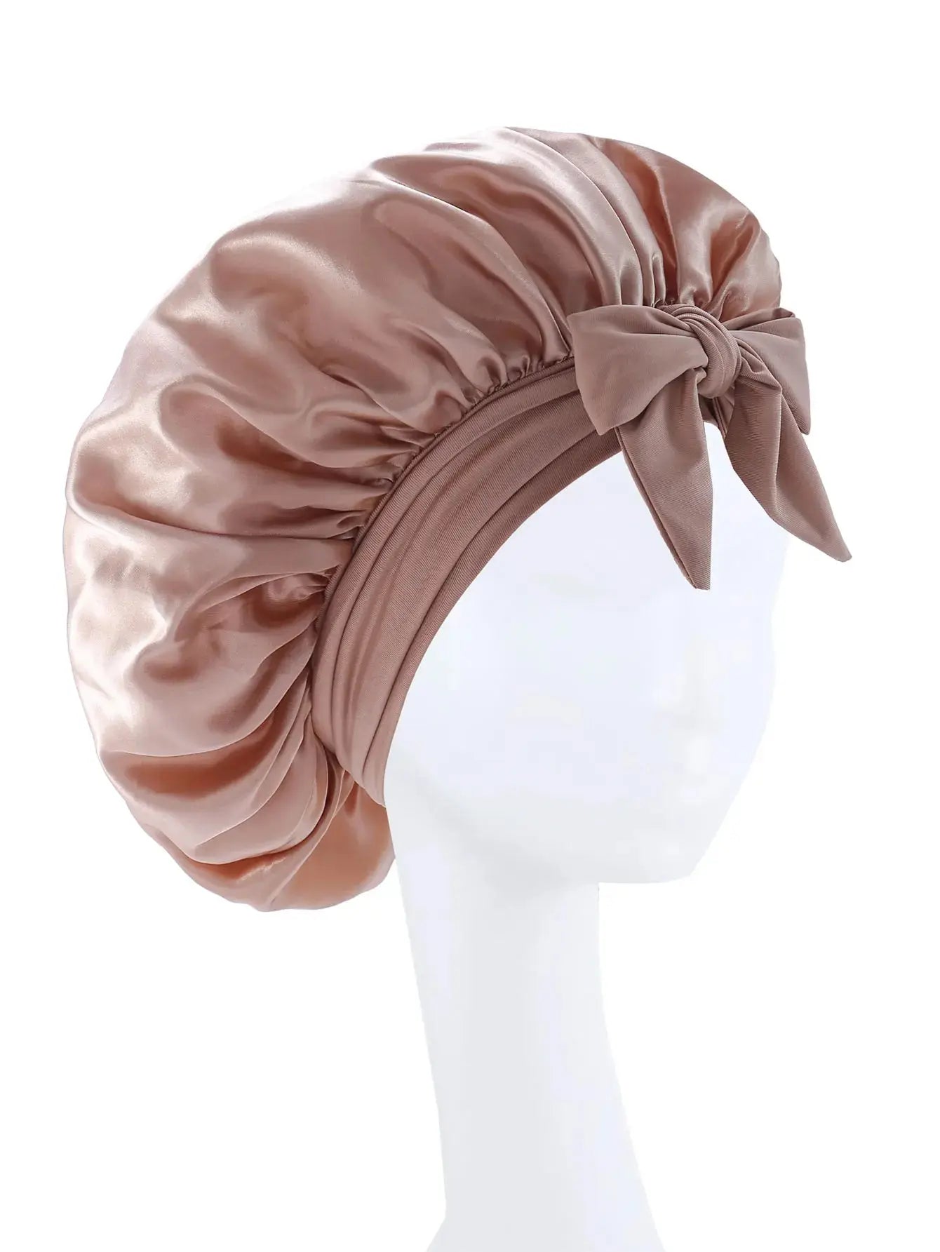 New Silky Bonnet For Sleeping Women Satin Bonnet Hair Bonnet Night Sleep Cap Scarf Wrap For Curly Hair Tie Band For CurlyHat Drovia