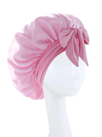 New Silky Bonnet For Sleeping Women Satin Bonnet Hair Bonnet Night Sleep Cap Scarf Wrap For Curly Hair Tie Band For CurlyHat Drovia