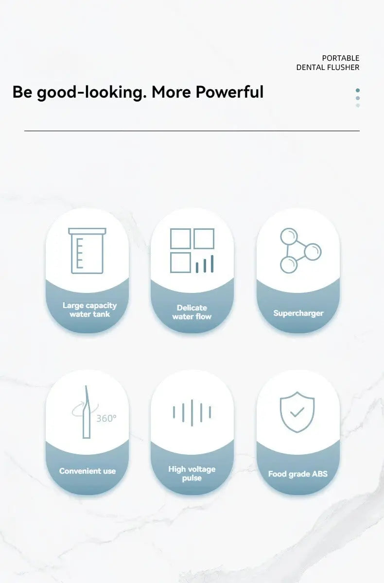 Household High Pressure Oral Irrigator Portable Teeth Clean Water Dental Floss Manual High Pressure Water Toothpick Drovia