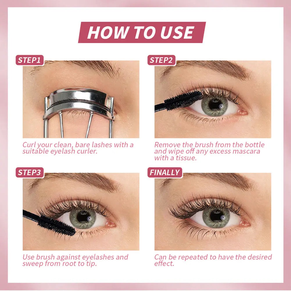 Natural Curling Mascara Quick Dry Smudge-proof Eyelash Cream For Party Drovia