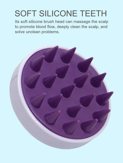 Silicone Shampoo Scalp Hair Massager Head Body Scalp Massage Brush Scalp Massage Brush Comb Magic Handle Brush Spa Massage Brush Drovia