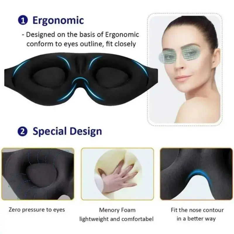 3D Eye Mask Adjustable Suitable for Men and Women Drovia