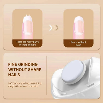 2 IN 1 Electric Nail Clipper Cutter With LED Light Automatic Nail Grinder Trimmer For Baby Adult Mini Manicure Tools Nail Care Drovia