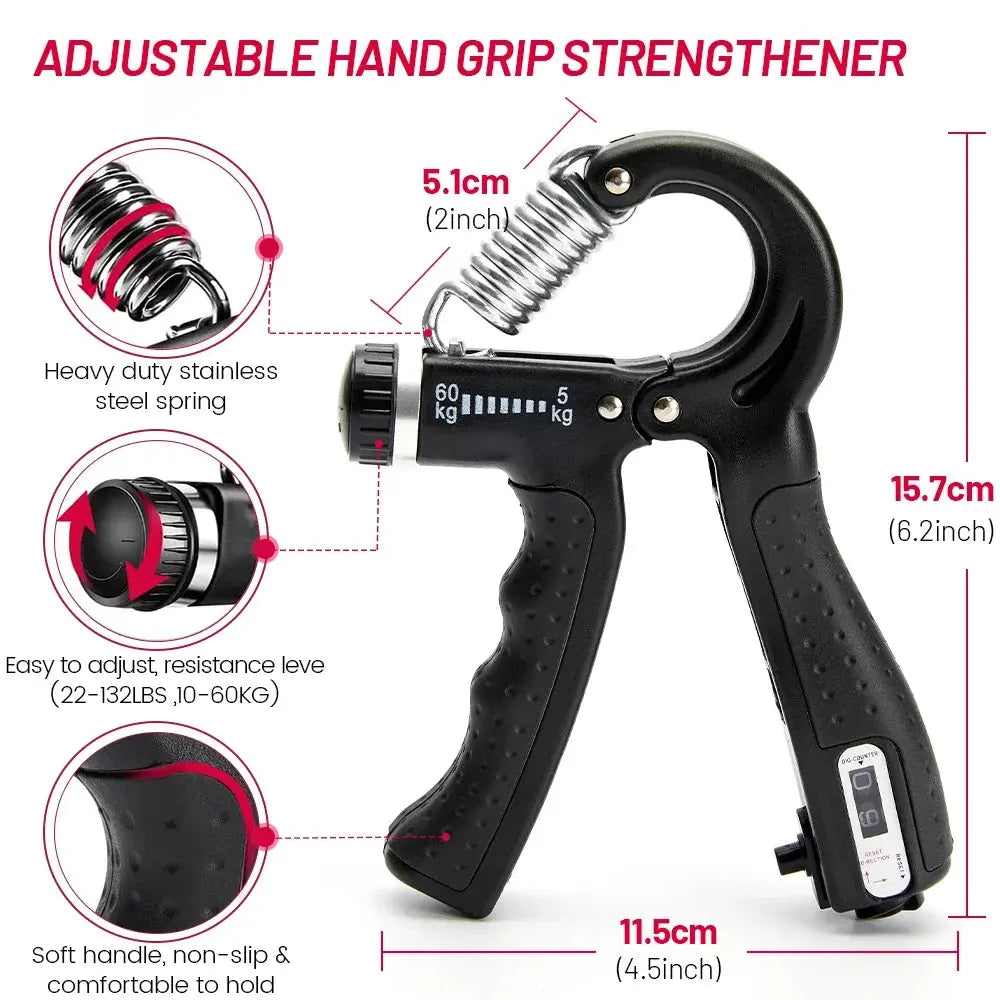 Grip Strength Trainer Kit 1-6 Pack Hand Grip Strengthener for Muscle Building and Injury Recover hand rehabilitation training Drovia