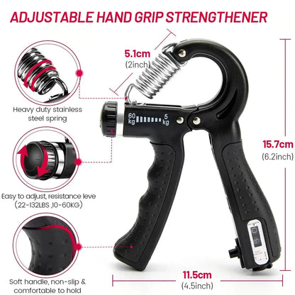 Grip Strength Trainer Kit 1-6 Pack Hand Grip Strengthener for Muscle Building and Injury Recover hand rehabilitation training Drovia