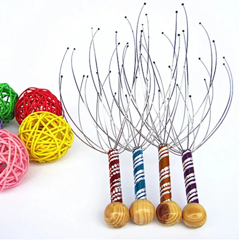 Octopus Head Massager Scalp Massager Relaxation Relief Body Massager Remove Muscle Tension Tiredness Metal Head Relax Massager Drovia