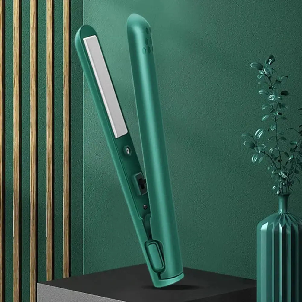 2-in-1 Hair Straightener & Curler, Mini Dual Purpose Curling Iron, Portable Curling Wand and Flat Iron Travel for All Hair Types Drovia