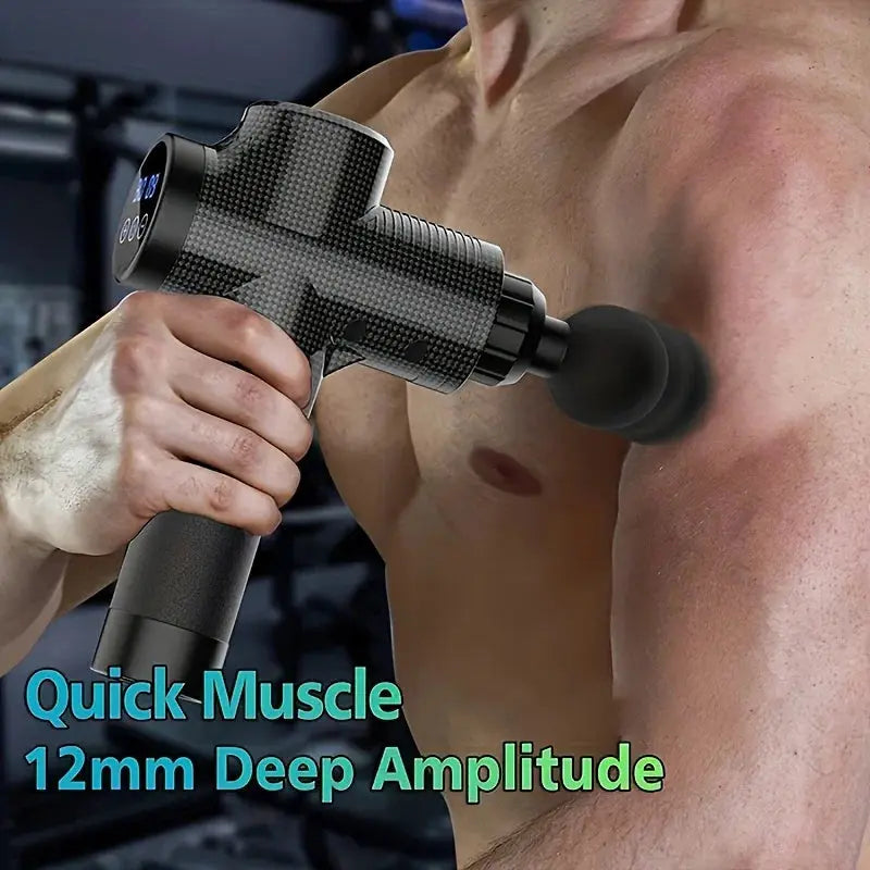 30 Level Massage Gun Fascia Deep Muscle Relax Body Neck Massager Electric Fitness Equipment Noise Reduction Male Female - Drovia