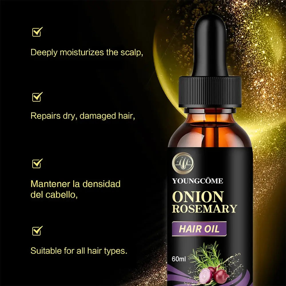 Hair Rapid Growth Essential Oil Onion Rosemary Hair Care Essential Oil Hair Regeneration Effective Hair Loss Product Drovia