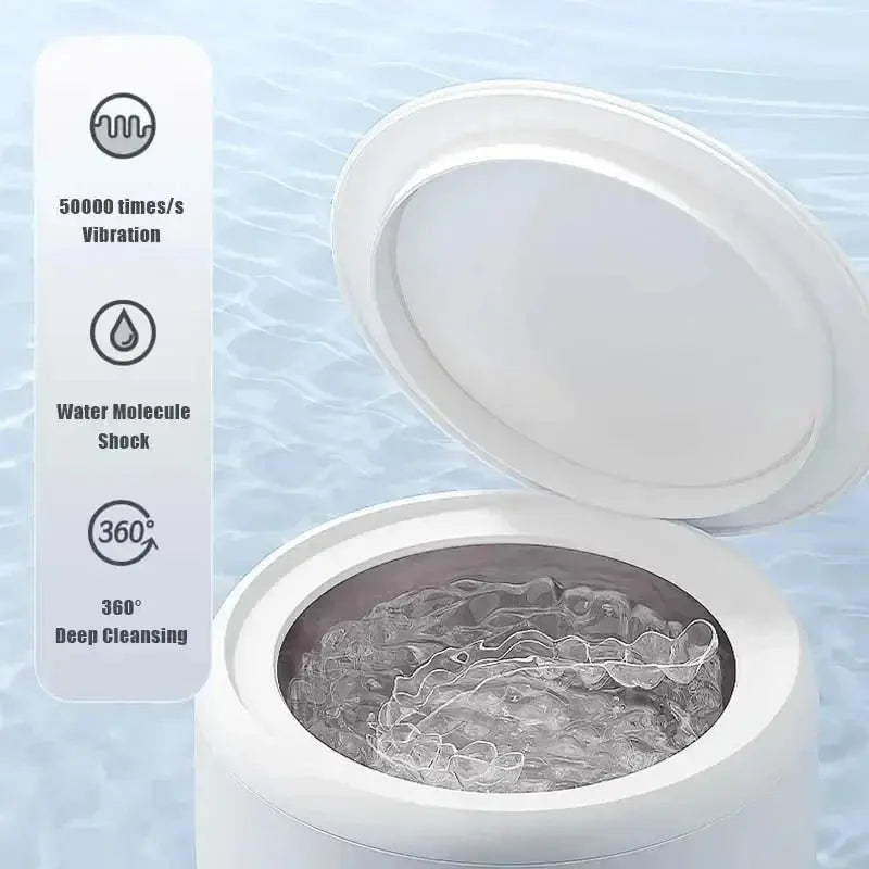 50KHZ Ultrasonic Cleaning Machine USB Rechargeable Multi-Function Invisible Retainer Denture Machine - Drovia