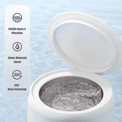 50KHZ Ultrasonic Cleaning Machine USB Rechargeable Multi-Function Invisible Retainer Denture Machine - Drovia