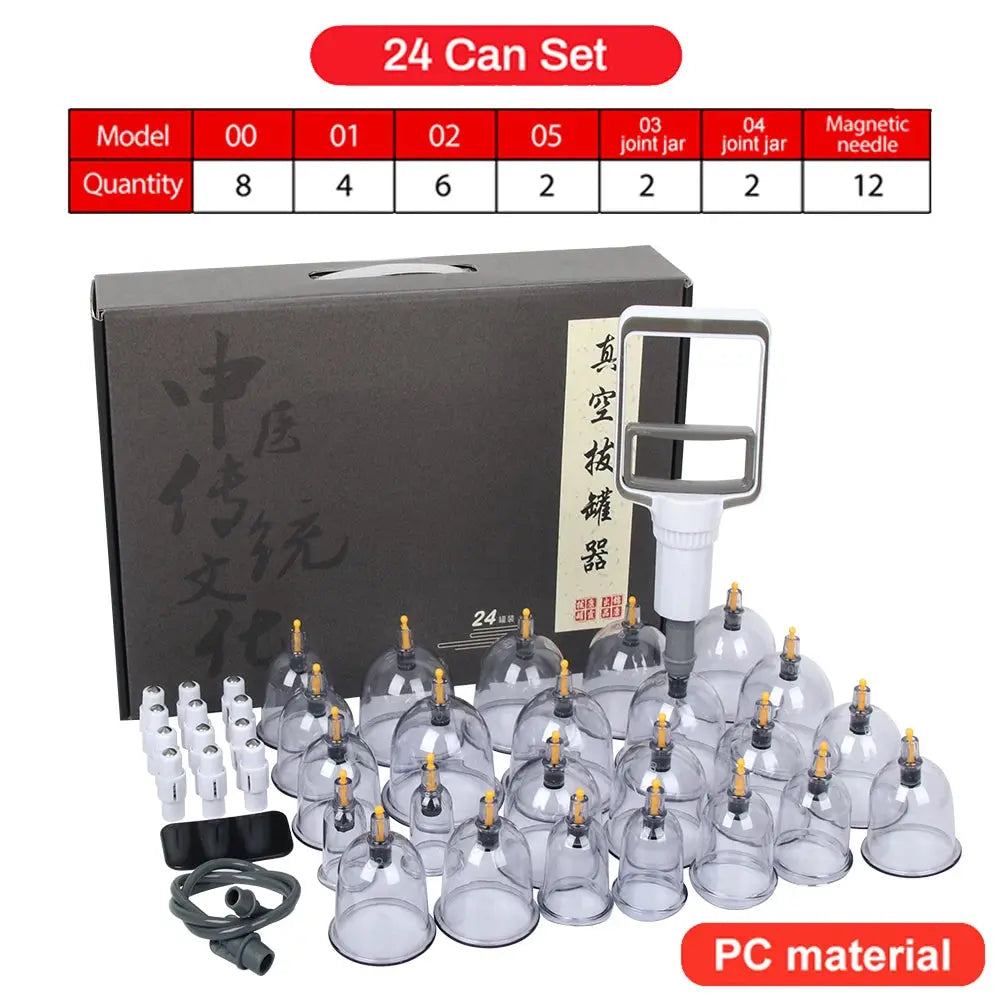 Cupping Therapy Set Chinese Medicine Physiotherapy Vacuum Cupping jars Apparatus Professional Suction Cups Massage With Tube Jar Drovia