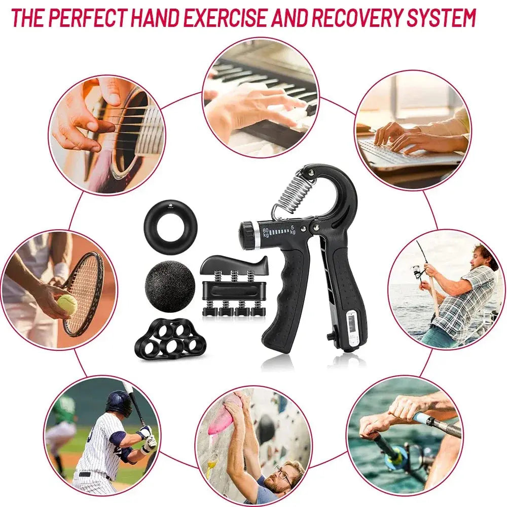 Grip Strength Trainer Kit 1-6 Pack Hand Grip Strengthener for Muscle Building and Injury Recover hand rehabilitation training Drovia