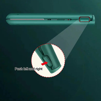 2-in-1 Hair Straightener & Curler, Mini Dual Purpose Curling Iron, Portable Curling Wand and Flat Iron Travel for All Hair Types Drovia