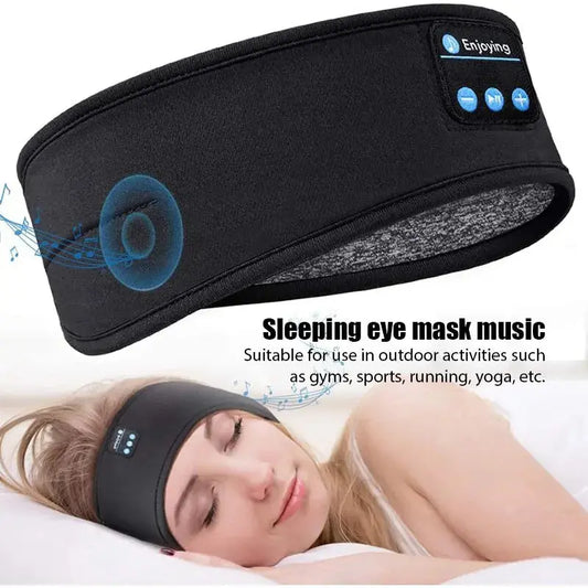 Fone Bluetooth Earphones Sports Sleeping Headband Elastic Wireless Headphones Music Eye Mask Wireless Bluetooth Headset Headband Drovia