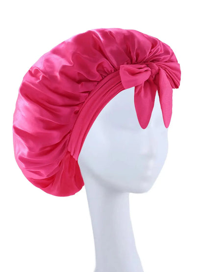 New Silky Bonnet For Sleeping Women Satin Bonnet Hair Bonnet Night Sleep Cap Scarf Wrap For Curly Hair Tie Band For CurlyHat Drovia
