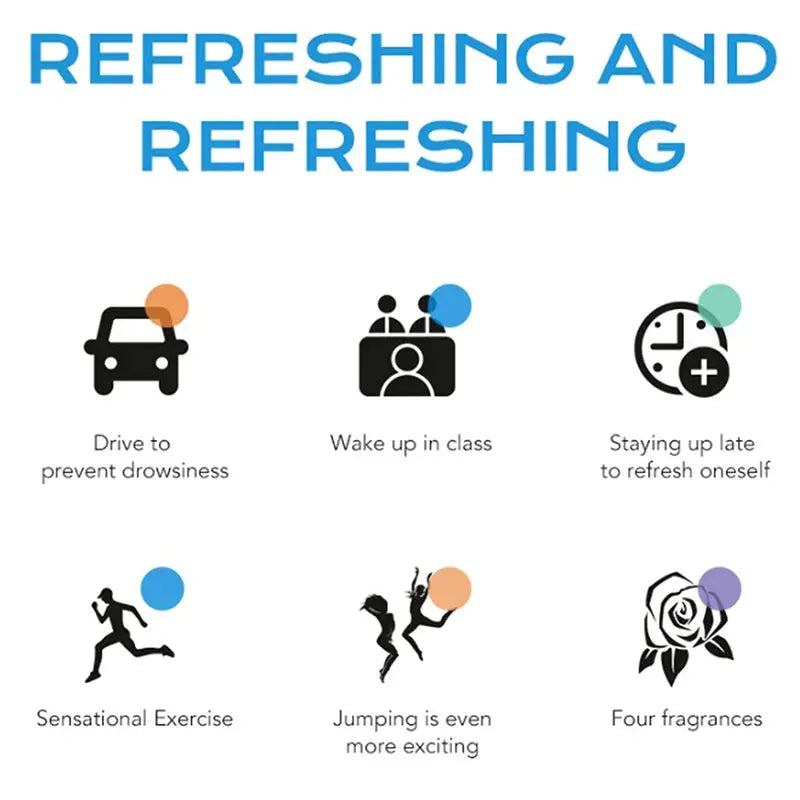 4Pcs Nasal Stick Boosts Focus Enhances Breathing Provides Fresh Sensation Aromatherapy Inhaler Prevent Drowsy Driving Drovia