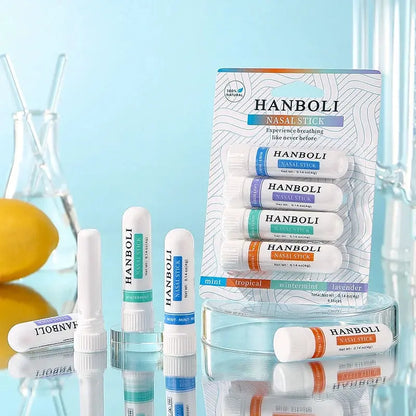4Pcs Nasal Stick Boosts Focus Enhances Breathing Provides Fresh Sensation Aromatherapy Inhaler Prevent Drowsy Driving Drovia
