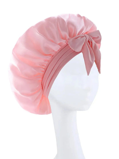 New Silky Bonnet For Sleeping Women Satin Bonnet Hair Bonnet Night Sleep Cap Scarf Wrap For Curly Hair Tie Band For CurlyHat Drovia