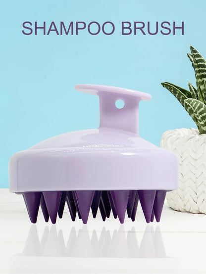 Silicone Shampoo Scalp Hair Massager Head Body Scalp Massage Brush Scalp Massage Brush Comb Magic Handle Brush Spa Massage Brush Drovia