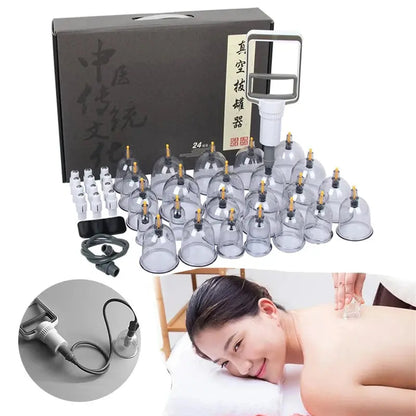 Cupping Therapy Set Chinese Medicine Physiotherapy Vacuum Cupping jars Apparatus Professional Suction Cups Massage With Tube Jar Drovia